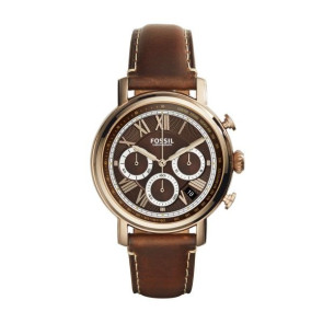 Uhrenarmband Fossil FS5116 Leder Braun 20mm